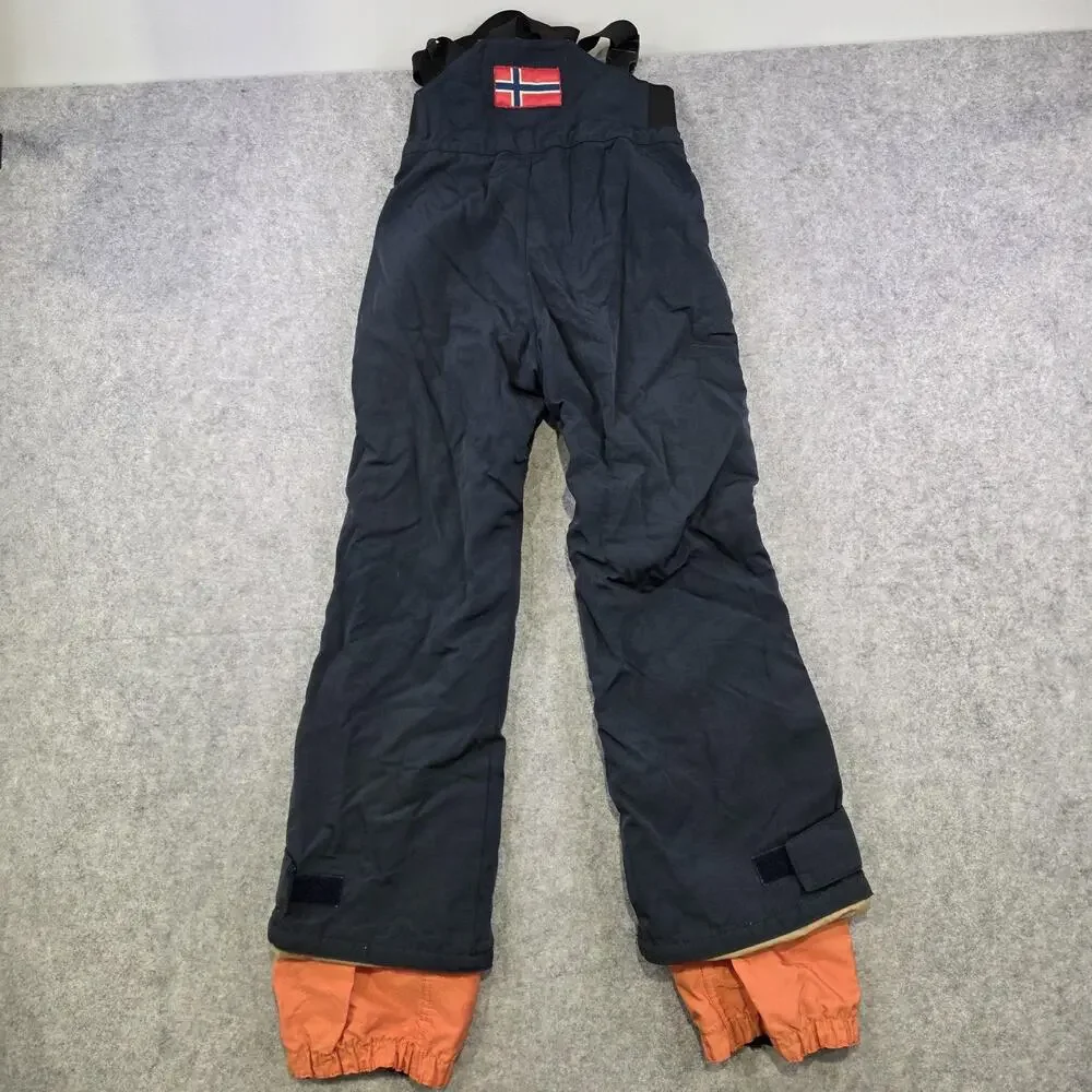Napapijri Geographic Snow Pants Mens Small Blue Insulated Ski‎ Bib Suspenders